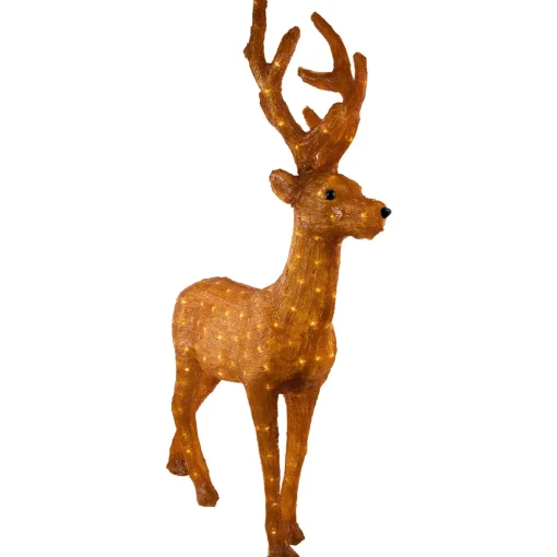 Outlet LED Lighted Commercial Grade Acrylic Reindeer Outdoor Christmas Decoration - 46" Animals