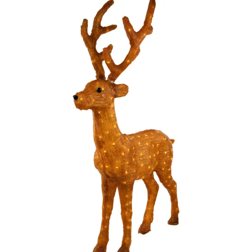 Outlet LED Lighted Commercial Grade Acrylic Reindeer Outdoor Christmas Decoration - 46" Animals