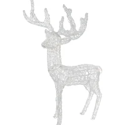 Outlet LED Lighted Commercial Grade Acrylic Reindeer Outdoor Christmas Decoration - 46.5