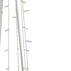 Discount LED Lighted Cone Tree Outdoor Christmas Decoration - 6' - Multi Lights Trees