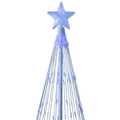 Sale LED Lighted Cone Tree with Star Outdoor Christmas Decoration - 4' - Blue Lights Trees
