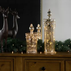 Hot LED Lighted Dripping Mercury Candle Christmas Decoration - 8.75