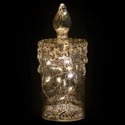 Hot LED Lighted Dripping Mercury Candle Christmas Decoration - 8.75