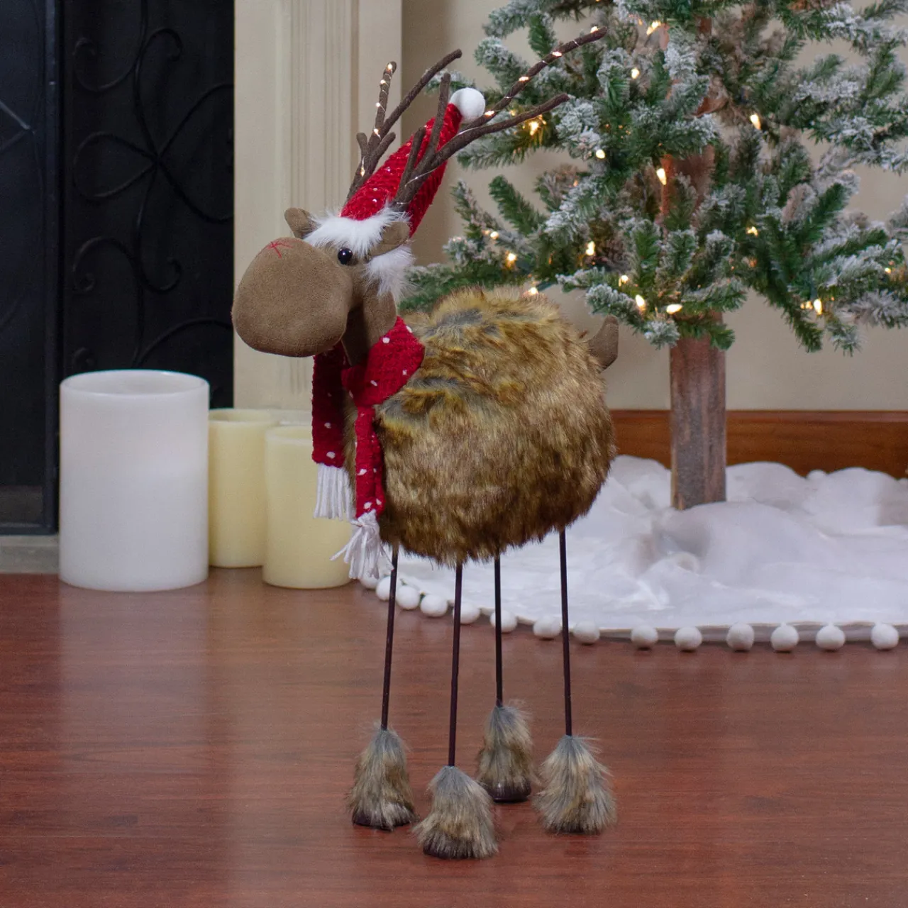 Discount LED Lighted Faux Fur Reindeer Christmas Figure - 25" Animals