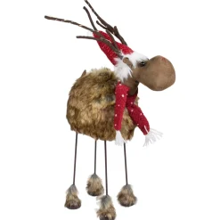 Discount LED Lighted Faux Fur Reindeer Christmas Figure - 25