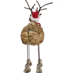 Discount LED Lighted Faux Fur Reindeer Christmas Figure - 25
