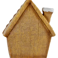 Online LED Lighted Frosted Gingerbread Peppermint Christmas House - 12.5