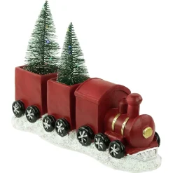 Clearance LED Lighted Frosted Trees in Train Christmas Decoration - 12