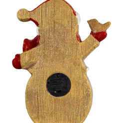 Best LED Lighted Gingerbread Snowman with Bird Christmas Figure - 15