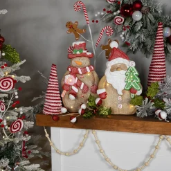 Best LED Lighted Gingerbread Santa Claus Glittered Christmas Figure - 15.5