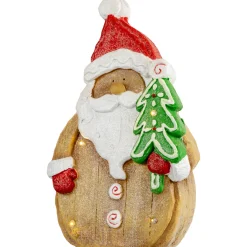 Best LED Lighted Gingerbread Santa Claus Glittered Christmas Figure - 15.5