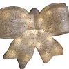 Hot LED Lighted Glittered Bow Christmas Decoration - 16" - Warm White Lights Window