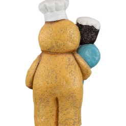Discount LED Lighted Glittered Gingerbread Snowman Chef Christmas Figure - 17.5