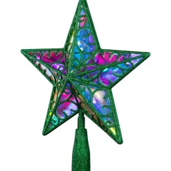 Best LED Lighted Glittered Star Christmas Tree Topper - 11