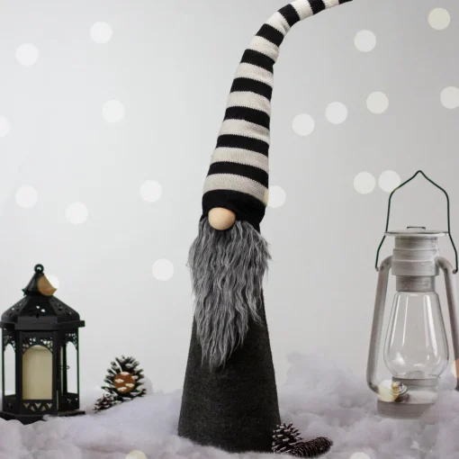 Best LED Lighted Gnome with Striped Hat Christmas Figure - 27" Gnomes