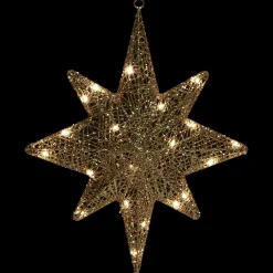 Sale LED Lighted Hanging Bethlehem Star Outdoor Christmas Decoration - 22" - Warm White Stars