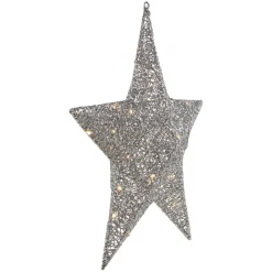 Discount LED Lighted Hanging Star Outdoor Christmas Decoration - 18