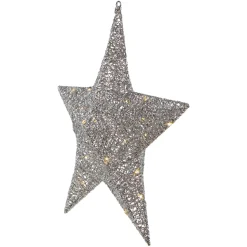 Discount LED Lighted Hanging Star Outdoor Christmas Decoration - 18