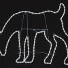 Discount LED Lighted Head Down Deer Outdoor Christmas Silhouette Decoration - 31" - Pure White Animals