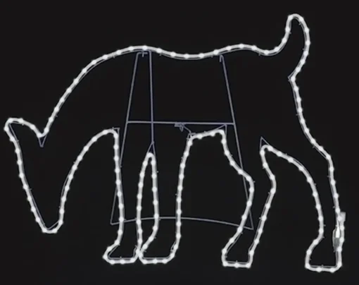 Discount LED Lighted Head Down Deer Outdoor Christmas Silhouette Decoration - 31" - Pure White Animals