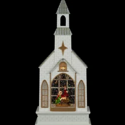 Best LED Lighted Holy Family Church Scene Christmas Snow Globe - 12