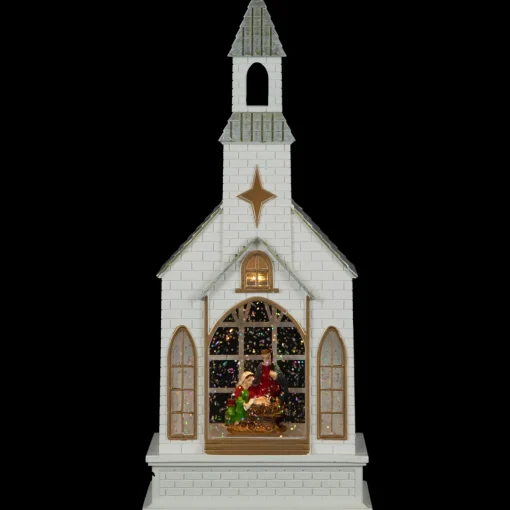 Best LED Lighted Holy Family Church Scene Christmas Snow Globe - 12" Snow Globes