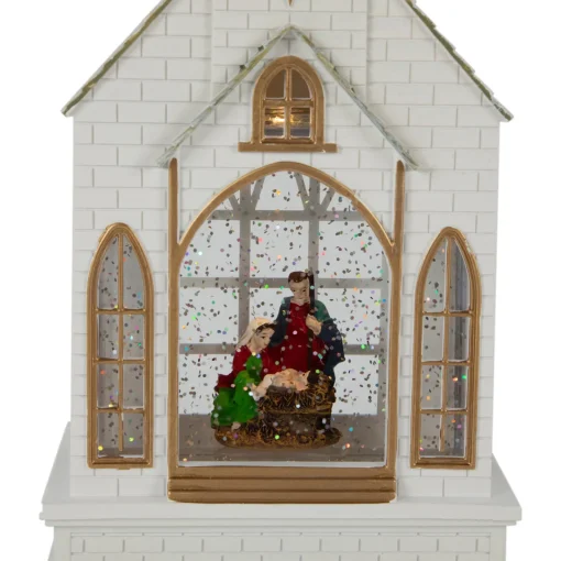 Best LED Lighted Holy Family Church Scene Christmas Snow Globe - 12" Snow Globes