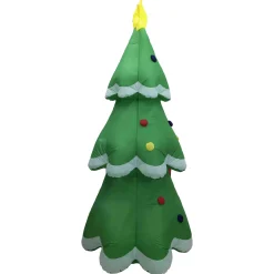 Discount LED Lighted Inflatable Christmas Tree with Santa and Friends Outdoor Decoration - 8.25' Inflatable