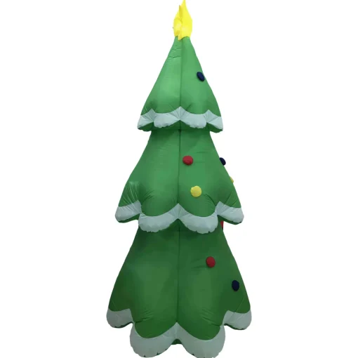 Discount LED Lighted Inflatable Christmas Tree with Santa and Friends Outdoor Decoration - 8.25' Inflatable
