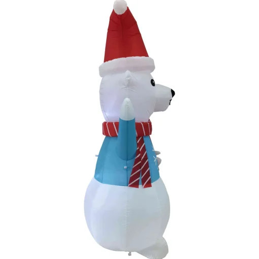 Outlet LED Lighted Inflatable Polar Bear Outdoor Christmas Decoration - 8.25' Inflatable
