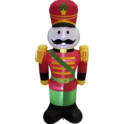 Sale LED Lighted Inflatable Soldier Nutcracker Outdoor Christmas Decoration - 4.25' Inflatable