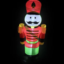 Sale LED Lighted Inflatable Soldier Nutcracker Outdoor Christmas Decoration - 4.25' Inflatable
