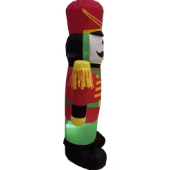 Sale LED Lighted Inflatable Soldier Nutcracker Outdoor Christmas Decoration - 4.25' Inflatable