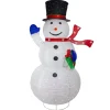 Hot LED Lighted Iridescent Twinkling Snowman Outdoor Christmas Decoration - 71" Snowmen