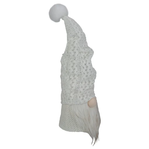 Sale LED Lighted Knitted Sweater Hat Gnome Christmas Figure - 15" - White Gnomes