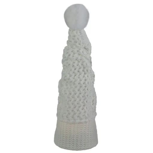 Sale LED Lighted Knitted Sweater Hat Gnome Christmas Figure - 15" - White Gnomes