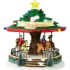 Hot LED Lighted Musical and Animated Christmas Carousel Village Display - 10.5" Building Sets