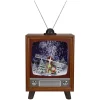 LED Lighted Musical Snowing Windmill TV Set Decoration - 21" Animated & Musical
