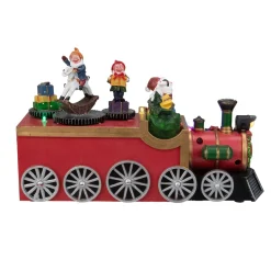Best LED Lighted Musical Train with Santa Christmas Village Decoration - 10.25
