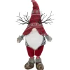 Clearance LED Lighted Nordic Hat Standing Santa Christmas Gnome with Antlers - 30" - Red Gnomes