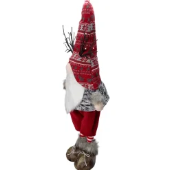 Clearance LED Lighted Nordic Hat Standing Santa Christmas Gnome with Antlers - 30