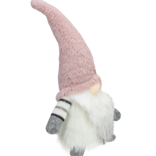 Best LED Lighted Nose Christmas Gnome Figure - 14" - Pink and White Gnomes