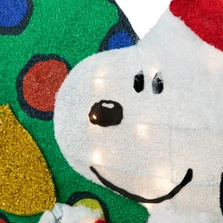 Discount LED Lighted Peanuts Snoopy and Christmas Tree Outdoor Decoration - 32