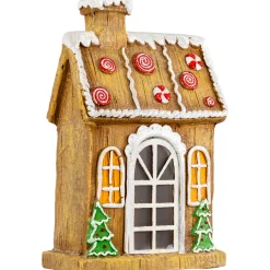 Discount LED Lighted Peppermint Gingerbread House Christmas Decoration - 14