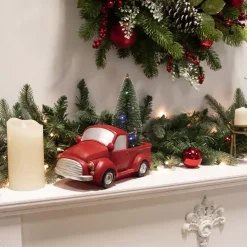 Discount LED Lighted Pine Tree in Vintage Truck Christmas Decoration - 10