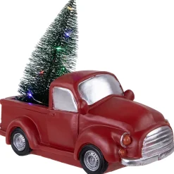 Discount LED Lighted Pine Tree in Vintage Truck Christmas Decoration - 10