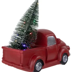 Discount LED Lighted Pine Tree in Vintage Truck Christmas Decoration - 10