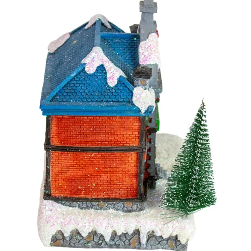 Best LED Lighted Post Office Christmas Village Decoration - 7" Building Sets
