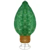Outlet LED Lighted Retro Bulb Outdoor Christmas Decoration - 32" - Warm White - Green Lighted