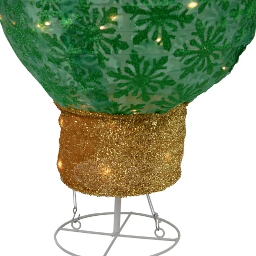 Outlet LED Lighted Retro Bulb Outdoor Christmas Decoration - 32" - Warm White - Green Lighted